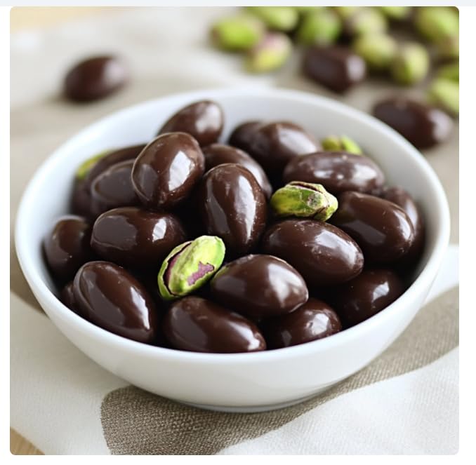 Member's Mark Dark Chocolate Covered Pistachios, 22 Ounces, Resealable Bag