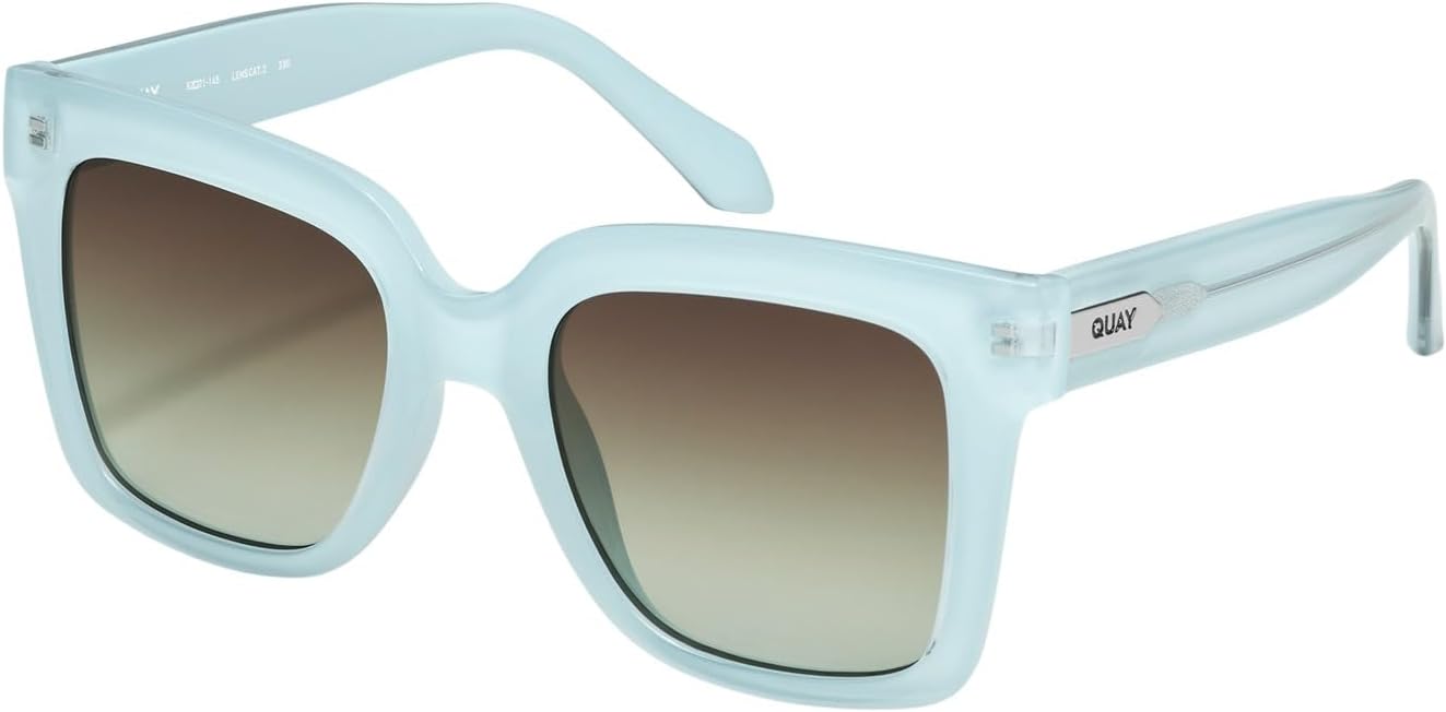 QUAY Women's Icy Oversized Square Sunglasses (Mint Frame/Brown Lens)