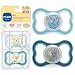 MAM Glow in The Dark Sensitive Skin Pacifiers, Baby Pacifier 6+ Months, Best Pacifier for Breastfed Babies, Air Night’ Design Collection, Boy, 2-Count