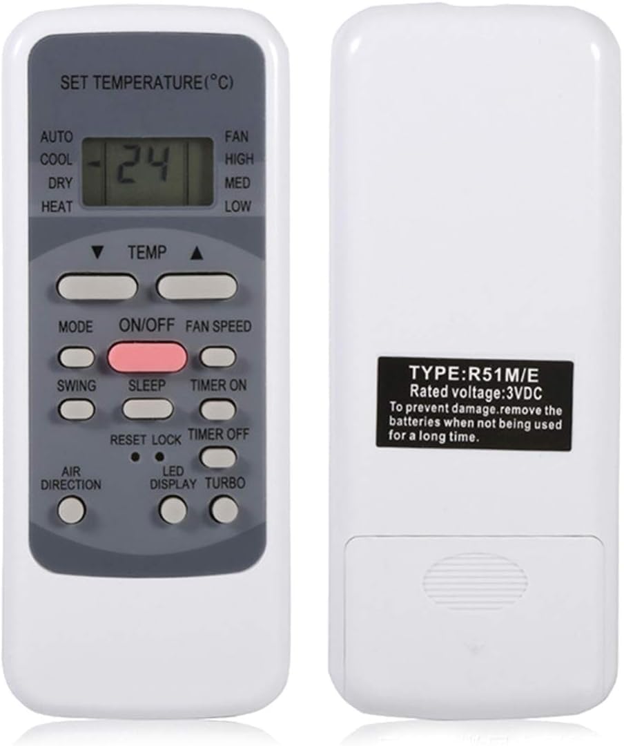 Elterazone R51M/E Remote Control Replacement for Midea Air Conditioner, Universal Air Conditioner Remote Control Fit for Midea Brand