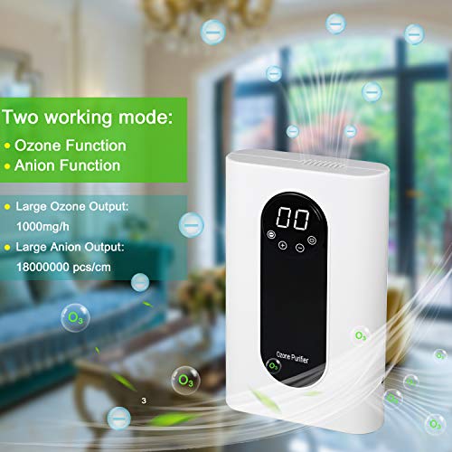 Wsta Portable Ozone Generator,1000Mg/H Multipurpose Ozone Machine For Air,Water,Food,Home,Office,Hunting #TOP2
