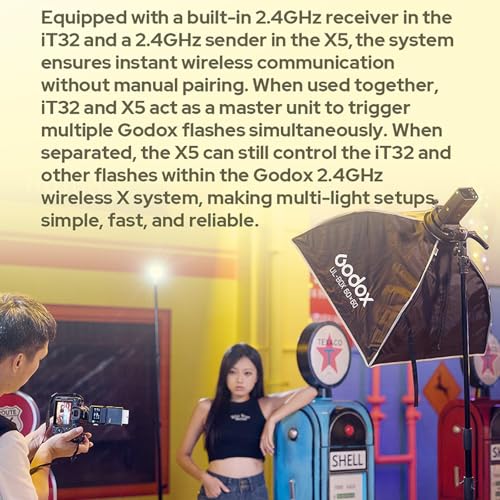 Image of Godox IT32 TTL Camera Flash+X5C Trigger for Canon 6D Mark II, R7, R8,R10,RP