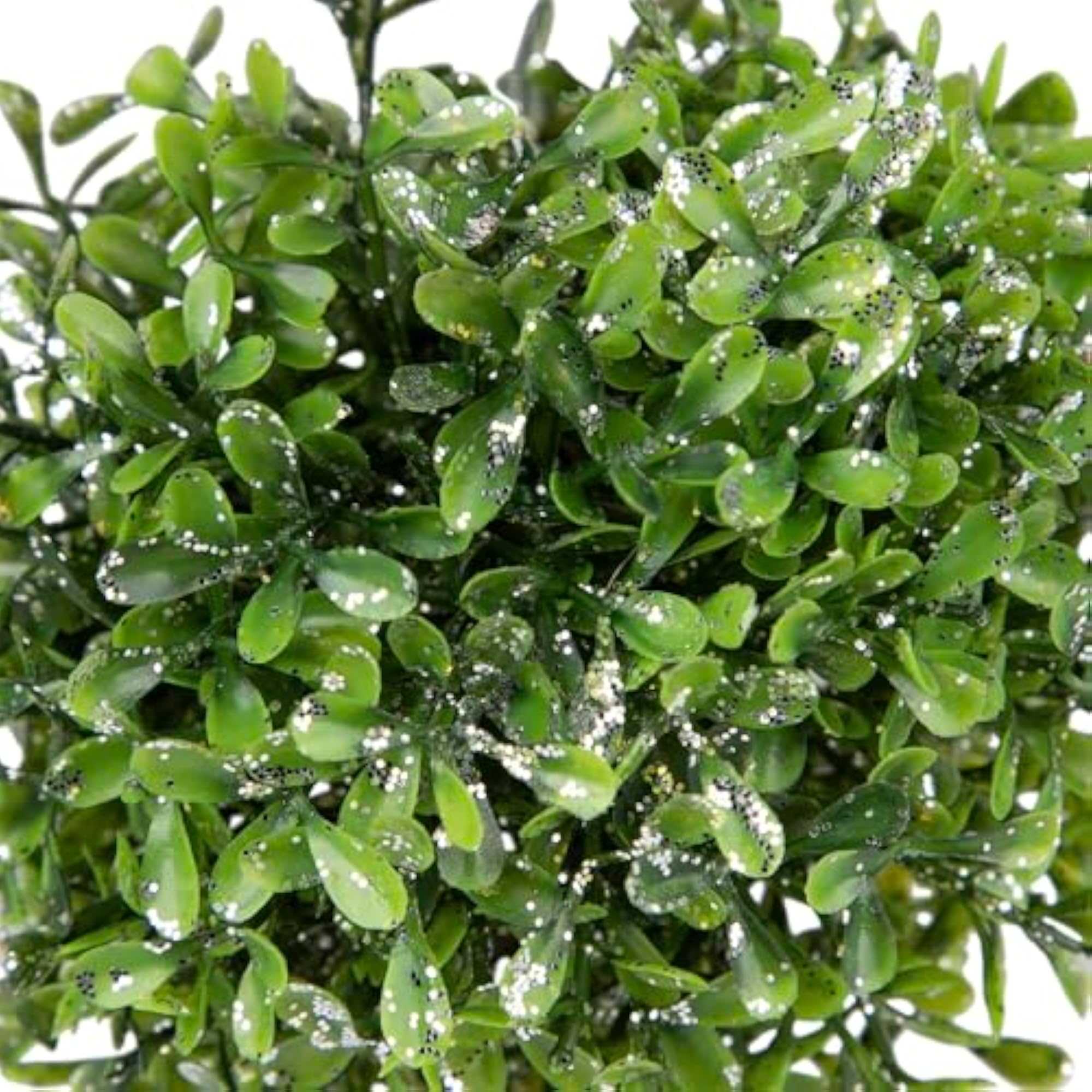Pine & Sparkling Silver Decorative Grass Ball