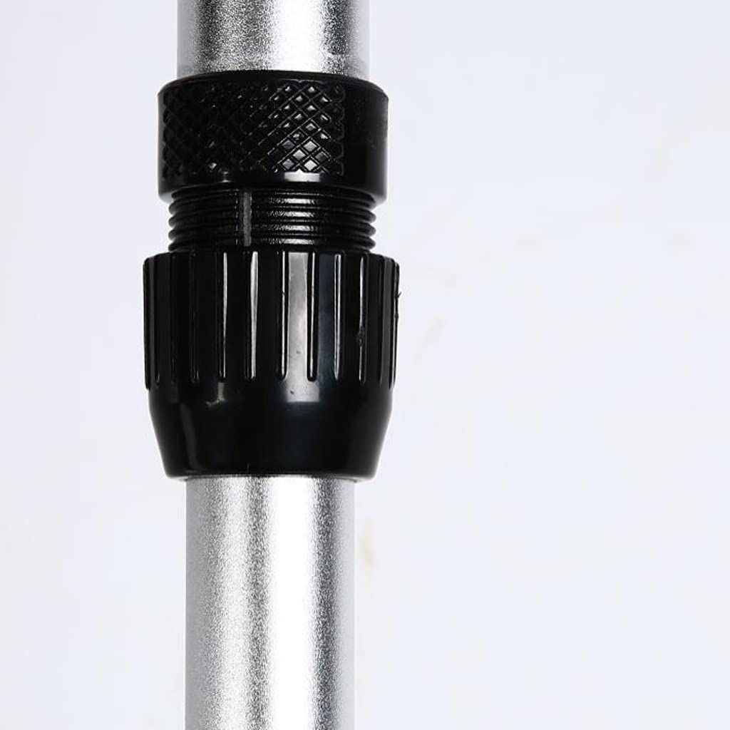 GCX- Bastón for Ancianos, bastón de Cuatro Patas y muletas de Garra, Antideslizante, bastón Ligero, bastón único Firma (Color : Silver)