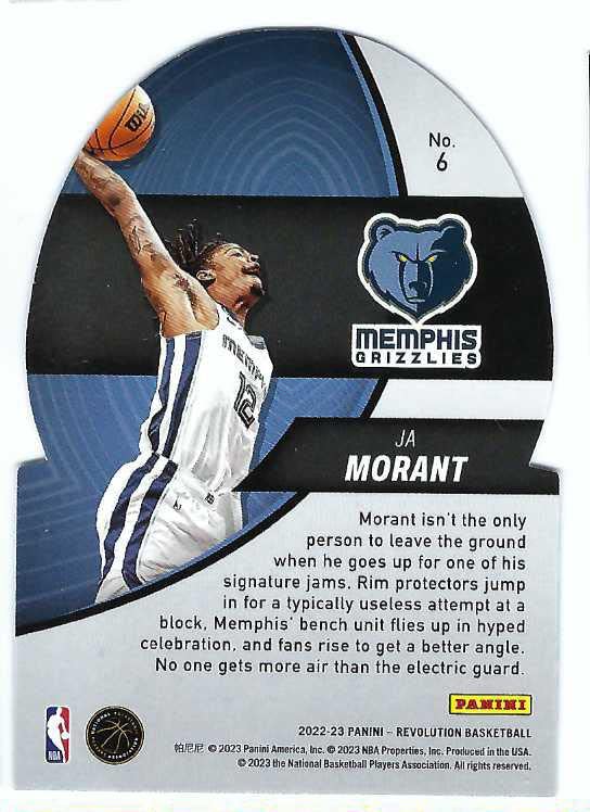 Amazon.com: JA MORANT 2022-23 Panini Revolution Liftoff! #6 Card