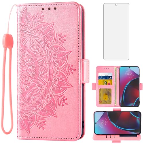 Protection intégrale Moto G Stylus 2022 4G avec verre trempé et étui portefeuille antichoc