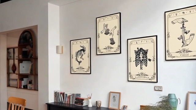 Amazon.com: SERIMINO Witchy Framed Wall Art, Virgo Tarot Canvas