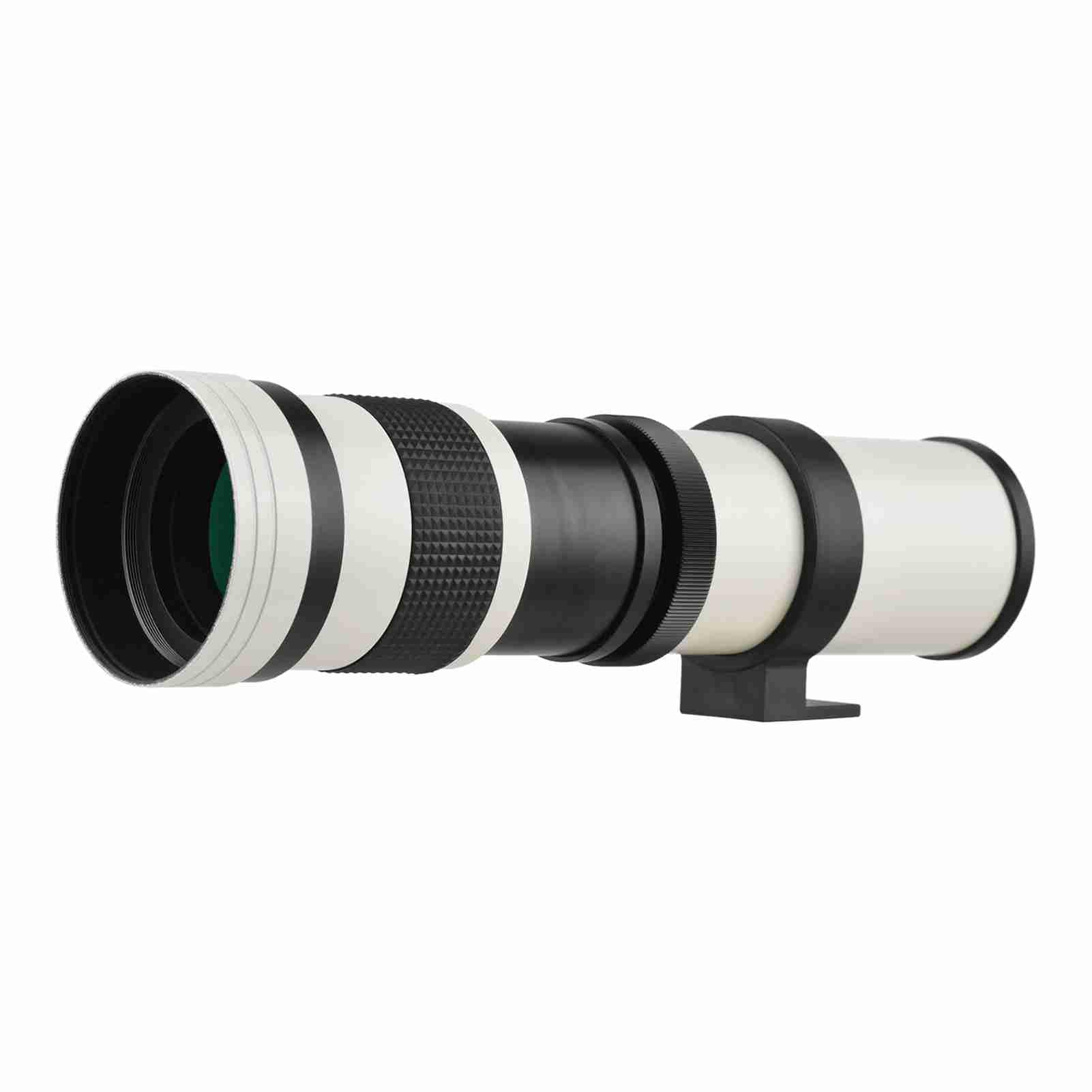 Domary Obiettivo Zoom Super Teleobiettivo da 420-800 Mm con Messa a Fuoco Manuale F/8.3-16 Attacco T2 con Anello Adattatore M4/3 per Fotocamere Micro Quattro Terzi G9 GX8 E-M1 II