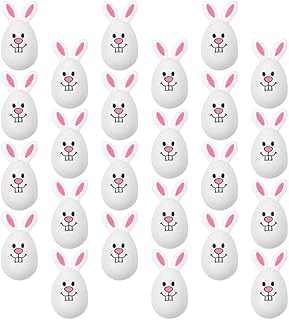Toddmomy 24Pcs Bunny A Forma di Uovo Compilabili Trattare Contenitori Compilabili Uova di Pasqua Uovo di Pasqua Shakers per Bambini Fai da Te Giocattoli Uovo Tavolo Ornamento Uovo per I