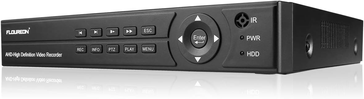 FLOUREON 8CH AHD CCTV Security System DVR 1080N H.264 Digital Video Recorder PAL Video Output Support TVI/CV/AHD/Analog Camera with Motion Detection,Email Alert,APP CMS Remote Viewing,NO HDD