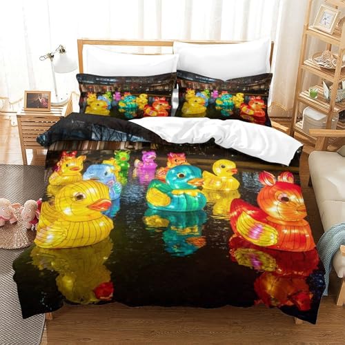 Housse de couette 135x200cm facile à laver avec zip pour ado