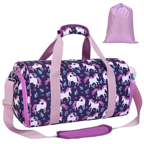 Image of Bagseri Dance Bag for Girls - Kids Duffle Travel Bag with Shoe Compartment
