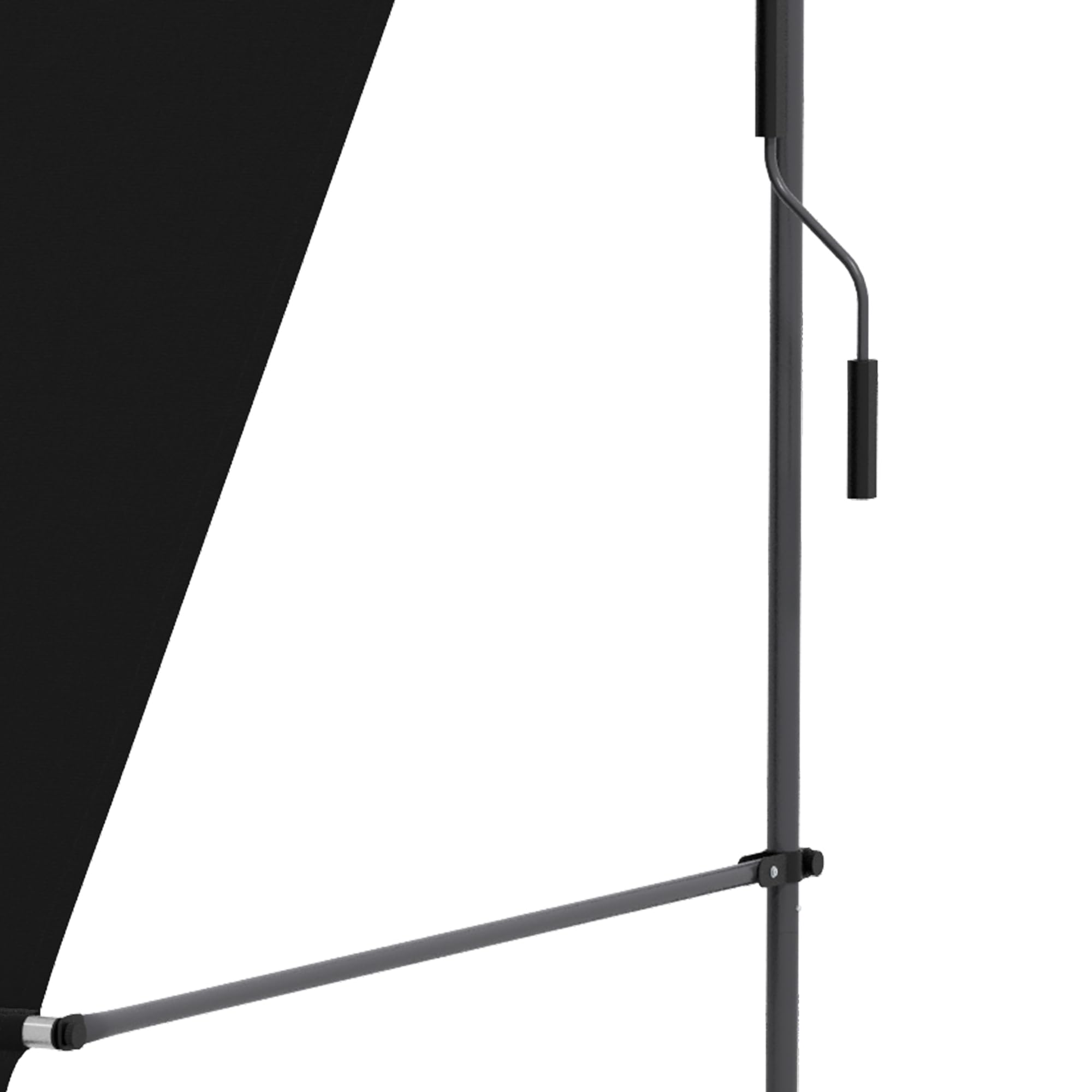 Toldo retráctil manual, 79 pulgadas, sin tornillos, para patio, con soporte de poste de soporte y tela resistente a los rayos UV para ventana, puerta, porche, cubierta, color negro 8