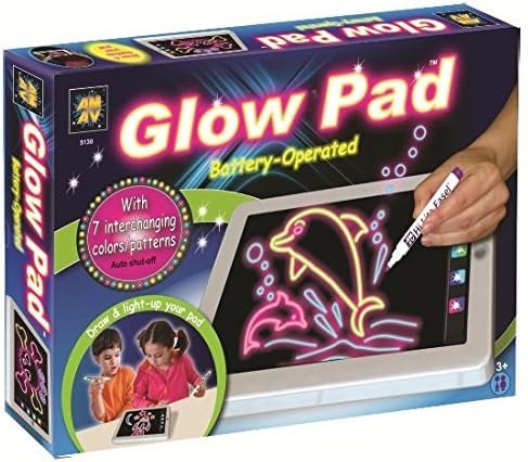 AMAV Portable, High-tech, Tablet-Sized Glow Pad Light Up Drawing Board, with Batteries by AMAV