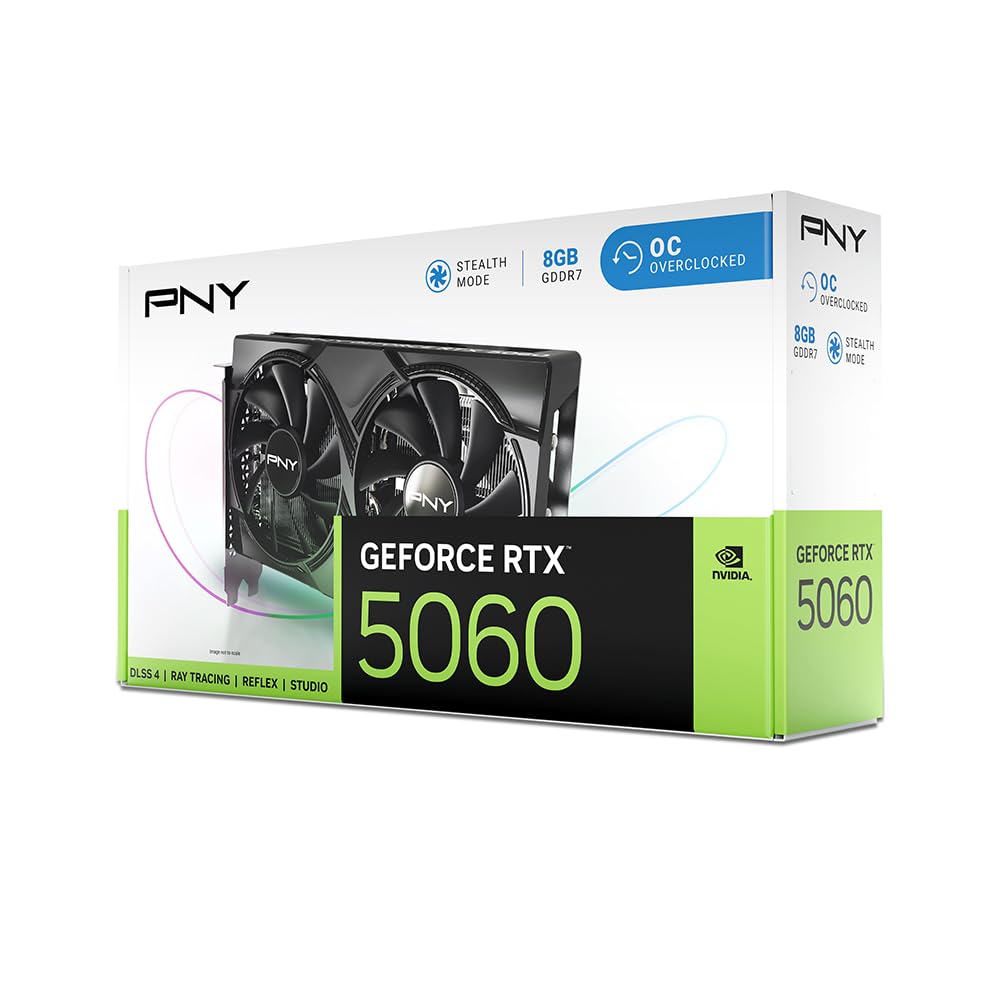 PNY Karta Graficzna GEFORCE RTX™ 5060 8GB Overclocked Dual Fan DLSS 4