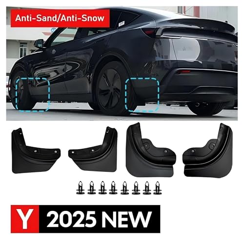 Guardabarros Tesla Model Y Juniper 2025 sin perforación para una protección limpia 6