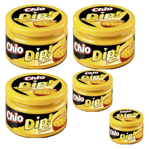 Chio Dip! Hot Cheese Soße Original Lecker Sauce 200ml X 5 stück mit Pufai Grocery