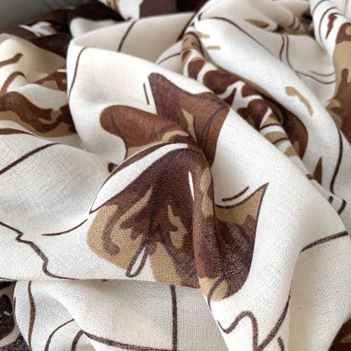 Image of Viscose Scarf for Women | Lightweight & Long | Stole for Women - Stylish Design | Neck Scarf, Hair Scarf, & Head Scarf for Women & Girls | All Season Accessory