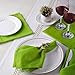 GFI LINEN CLUBS Eco-Friendly Reusable Set of 12 Cloth Dinner Napkins 100% Cotton 20x20 - Soft Durable Washable - Ideal for Farmhouse Party Fall Thanksgiving - Perfect Everyday Table Linen -Lime Green
