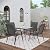 UDPATIO Patio Dining Set of 5, Outdoor Furniture Chairs and Square Table, Breathable Seat Fabric and Alloy Steel Frame for Backyard, Porch, Garden, Poolside (Black)