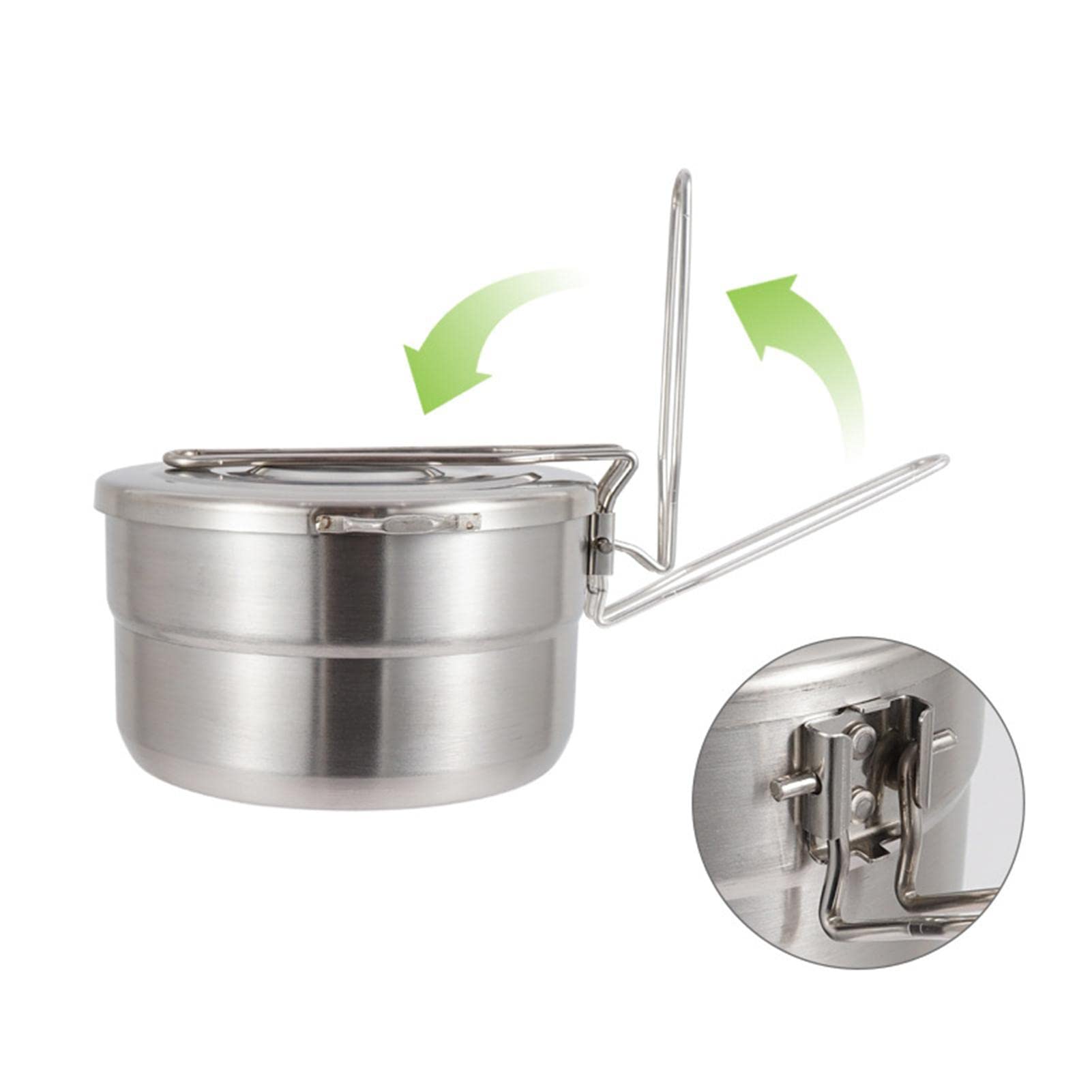 Amazon | クッカーポット 1.5L 鍋 飯ごう 炊飯器キャンプ用 弁当箱