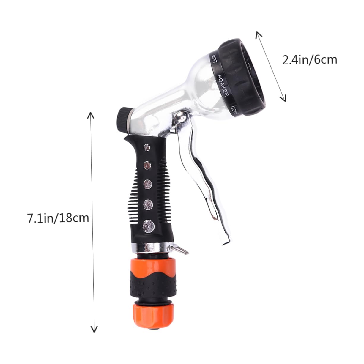 HEMOTON Multi Functional Silver Car Cleaning Water Spray with Spray Patterns Ergonomic Design for Garden Hose Use Water Saving Nozzle for Car Washing and Plant Watering