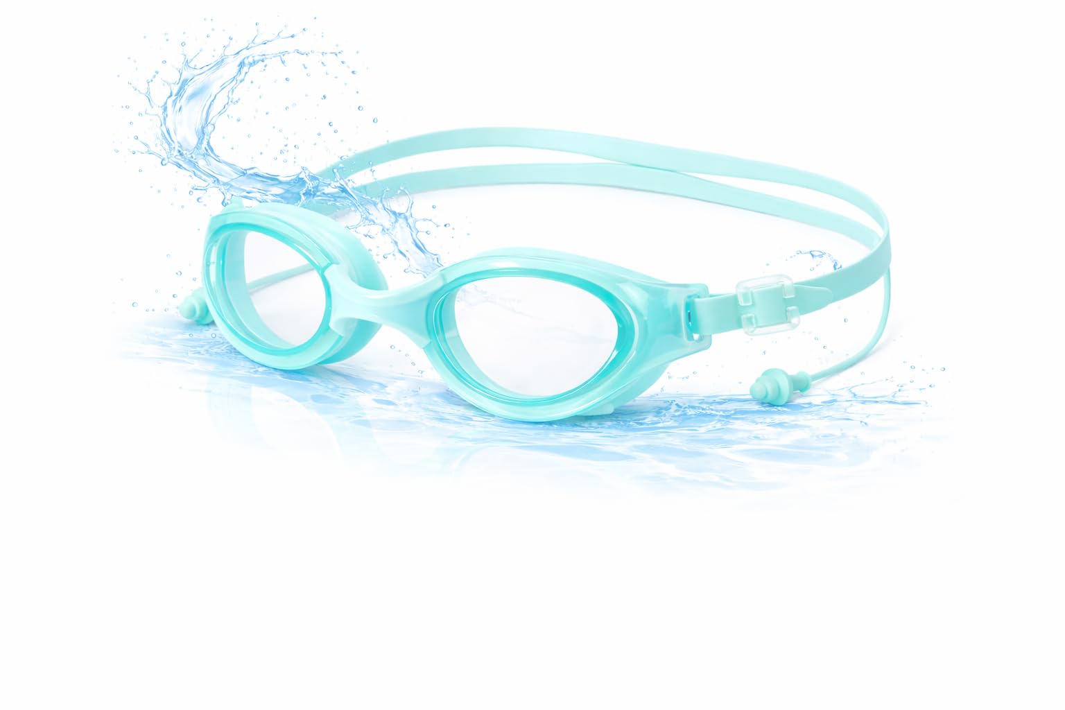 Waterproof Anti-Fog Swimming Goggles for Pools & Lakes - Kids 6-14 Boys Girls with Adjustable Strap, UV Protection & Ear Plugs, Clear Lenses, Comfortable Silicone Fit for Training & Recreation