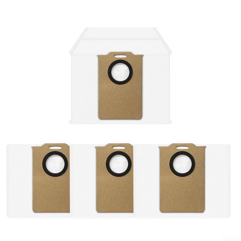 Robot Vacuum Replacement Dust Bags Non-woven Fabric Self-emptying Bags For Liectroux M70 Pro for Lubluelu L15 Plus BPMIO B15 Plus for MONSGA MS1 MAX Vacuum Cleaner(4 PACK)