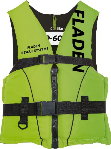 FLADEN Classic 50N Buoyancy Aid - Lime/Black, 25-40 Kg