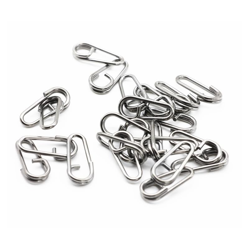 Conectores para señuelos de acero inoxidable 200 pcs 18mm miniatura 1