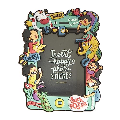 Image of Chumbak Bollywood Hero Magnet - Retro Indian Movie Poster Design, Quirky Refrigerator Decor, Magnetic Home Accessory & Gift for Film Lovers