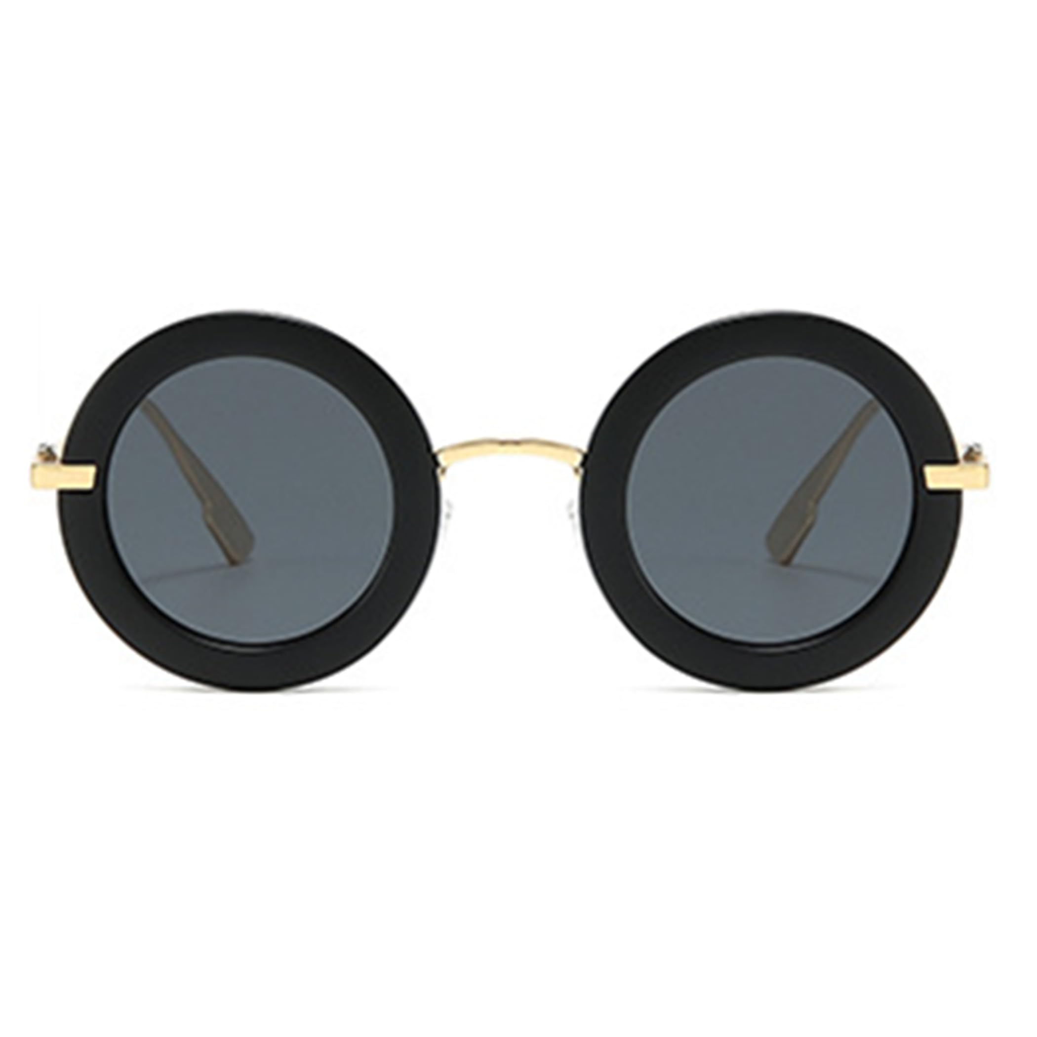 bullabulling Retro Round Sunglasses for Women, Vintage Oversized Ladies Sun Glasses with UV Protection Lens (c1)