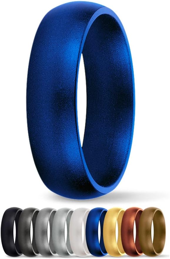 SafeRingz Silicone Wedding Ring, 6mm, Made in the USA, Men or Women, Size 4-13