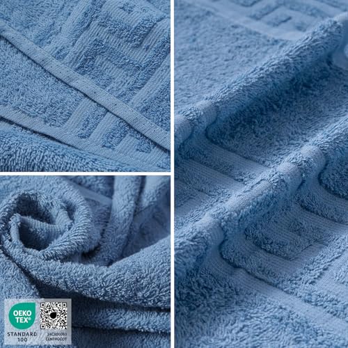 Grandes serviettes de bain 100x150 cm pur coton peigné extra large