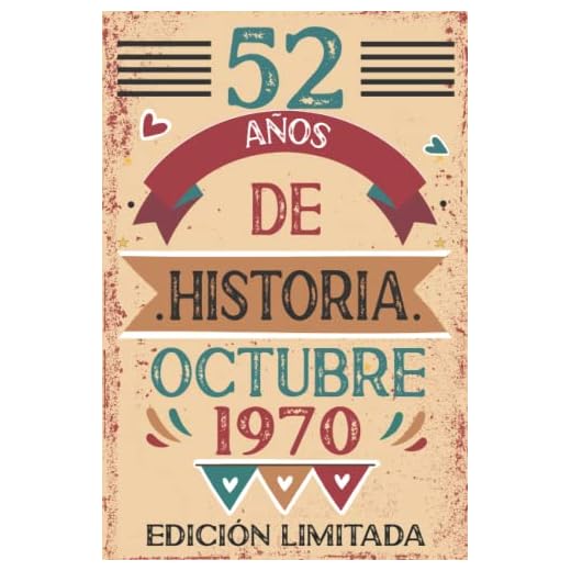 52 Años De Historia Octubre 1970: Libro de visitas, cuaderno, 110 páginas de felicitaciones, idea de regalo, regalo Para la esposa, novia, mujer, La madre