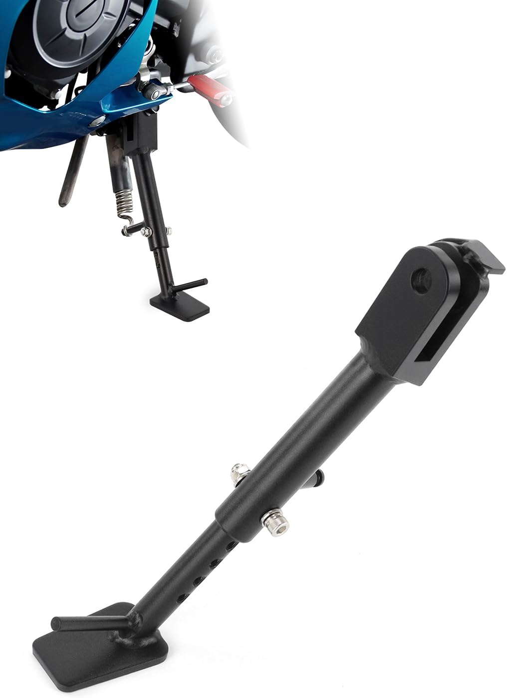 Adjustable Side Stand Fit for MT-03 2016-2025, MT-25 2020-2025, YZF-R3 2015-2025, YZF-R25 2018-2024, YZF R3 R25 0"-2.5" Adjustable Kickstand MT25 MT 03 Sidestand Steel Stand