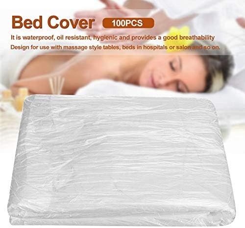 BHAIR5 100pcs Spa Bed Sheets Disposable Massage Table Sheet,Couch Cover For Massage Tables Bed Treatment Waxing Protection,Waterproof,Oil Resistant