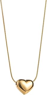 MEENAZ pendant necklace chain for women girls Love anti tarnish stainless steel gold stylish Neck Chain | Heart Locket | M... Price In India