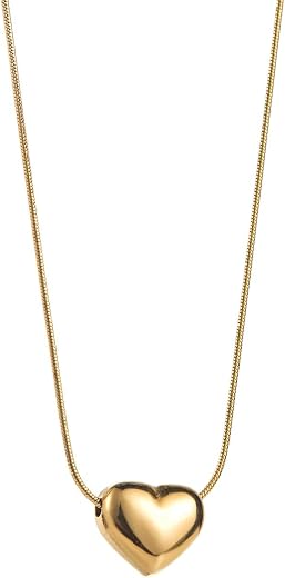 MEENAZ pendant necklace chain for women girls Love anti tarnish stainless steel gold stylish Neck Chain | Heart Locket | M...