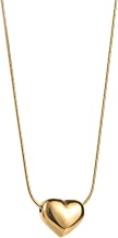 MEENAZ pendant necklace chain for women girls Love anti tarnish stainless steel gold stylish Neck Chain | Heart Locket | Modern Design | Birthday Gift Valentine| Aesthetic Jewellery for women | Accessories