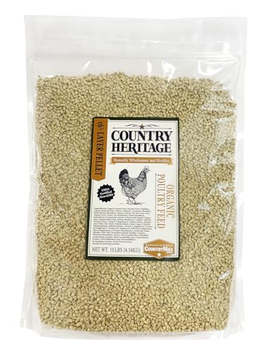 Country Heritage Organic Layer Pellet USDA Certified Non-GMO 16% Protein for Laying Hens Chickens (10 Pounds)