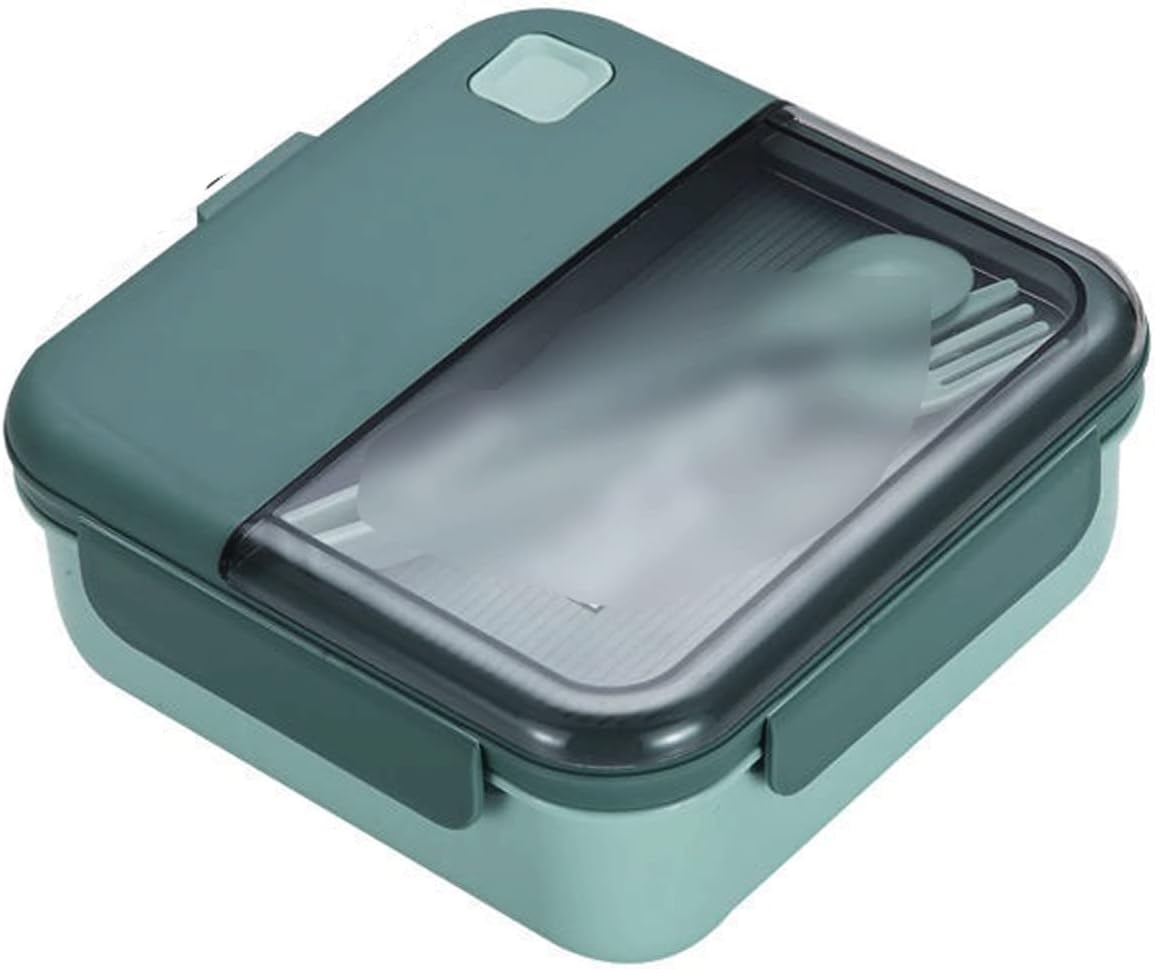 Thermos Lunch Box Bento Lunch Box Heated Container Food Storage Containers(Green)