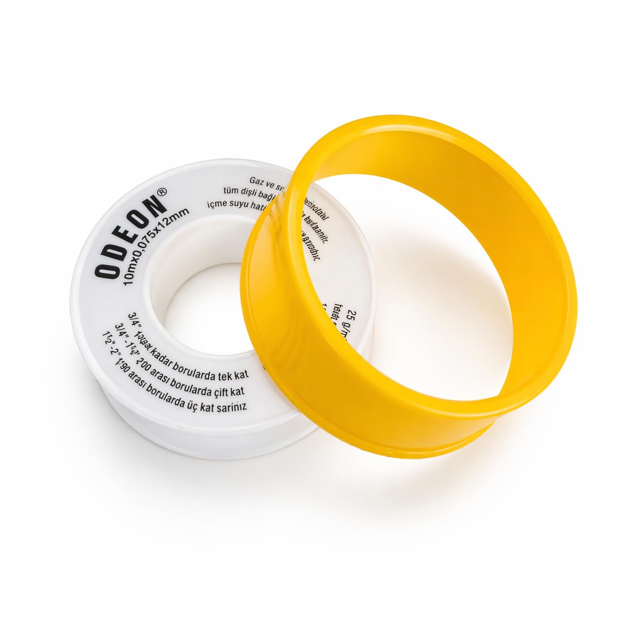 Teflon Bant 12mm x 10m – Su Tesisat Bandı, Sızdırmazlık Bandı, Musluk ve Boru Bağlantıları İçin PTFE Bant