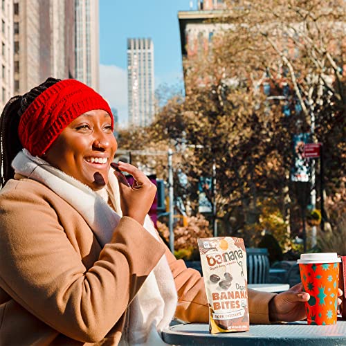 Barnana - Organic Chewy Dipped Banana Bites, Dark Chocolate, Chewy Banana Snack, Made With Real Fruit, Potassium, Kosher, Usda Organic, Paleo, (3.5 Oz, 12-Pack) #TOP3