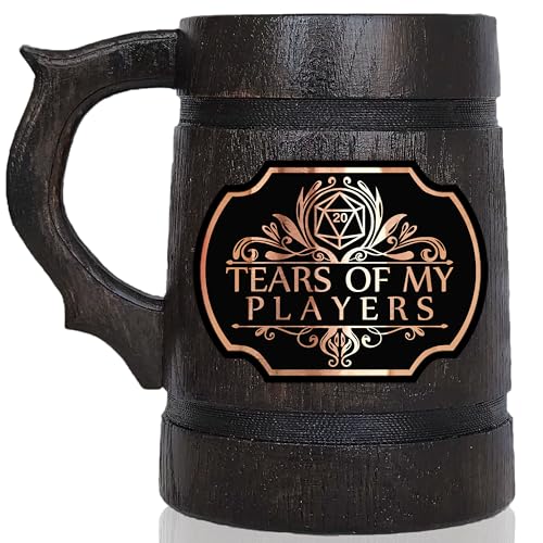 Tears of My Players Mug for DnD Party Gifts for dnd Lovers DM Wooden Beer Mug 17oz Dungeon...