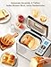 KEEPEEZ Brotbackautomat 1kg Edelstahl mit Keramikpfanne, 19 Automatischer Programme inkl. individuell programmierbar, 15h Timer, 3 Bräunungsgrade & Größen, auch für Kuchen, Pizzateig,Marmelade,Joghurt
