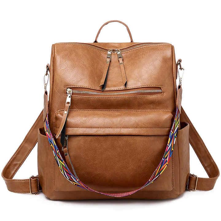 Martucci Stylish Vegan Leather Fashionable Multipurpose Handbag, 3 in 1 Convertible Backpack/Handbag/Shoulder Bag/Travel Bag/College Bag for Girls and Women, Brown (Capacity - 15L) (B0CNTWCCNY) Amazon Price History, Amazon Price Tracker