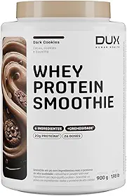 Whey Protein Smoothie DUX 900g Dark Cookies – Suplemento Proteico com 20g de Proteína por Dose, Textura Cremosa, Fonte de Energia e Sabor Exclusivo