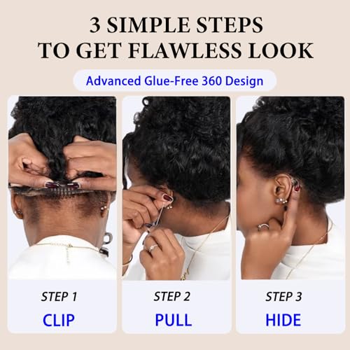 360 Lace Front Wig Human Hair Deep Wave – Pre-Cut HD Transparent Lace, Hidden Strap Glueless Wig with Drawstring, Pre-Plucked Bleached Knots, 18 Inch Wet & Wavy 180 Density for Black Women - Image 4