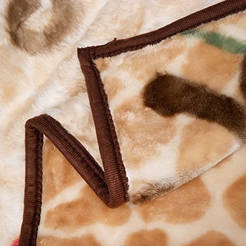 Image of Fleece Plush Soft Throw Blanket - Lightweight Crib Blanket for Baby Bed Lounger - Fuzzy Warm Cozy Toddler Blanket for Daycare Preschool Naptime, 43 inch X 30 inch (Playing Monkey)